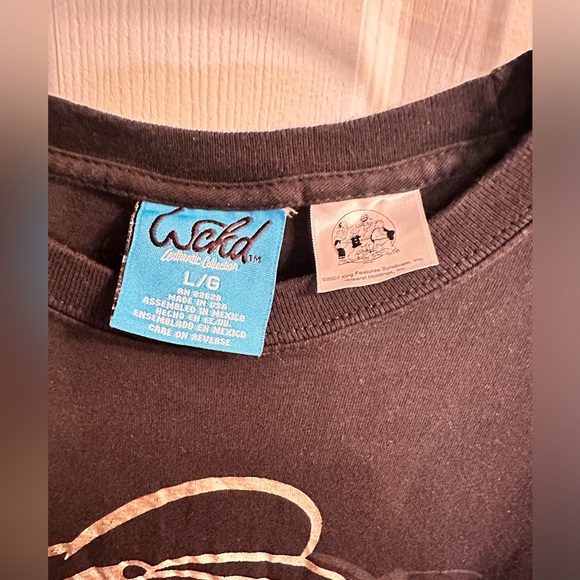 VTG POPEYE WCKD AUTHENTIC COLLECTION BLACK T-SHIRT, HIP-HOP RAP size: L - Picture 3 of 5